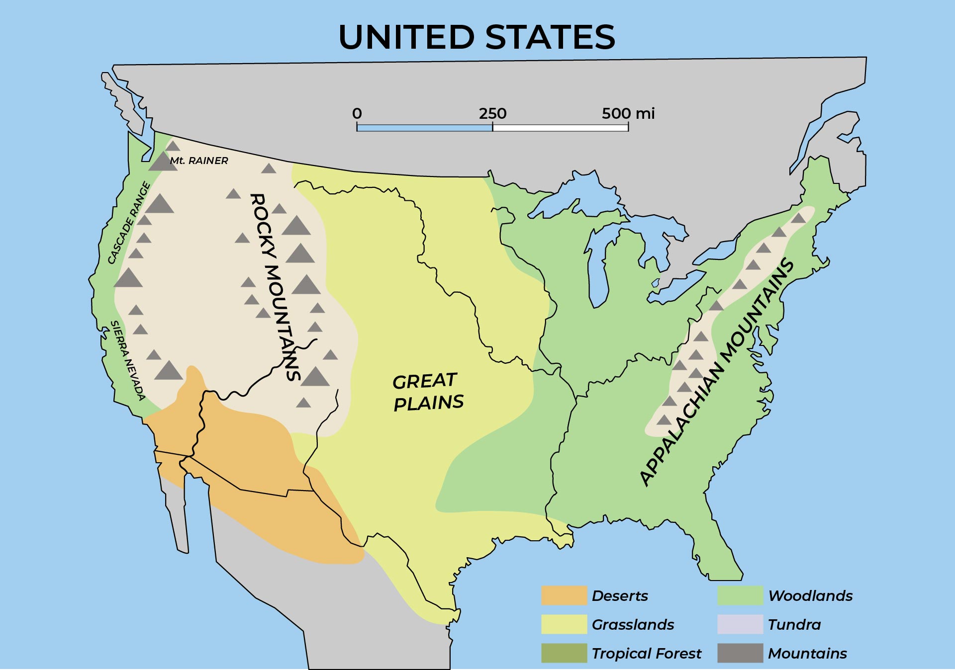 Printable Physical Map Of The United States Map Of World