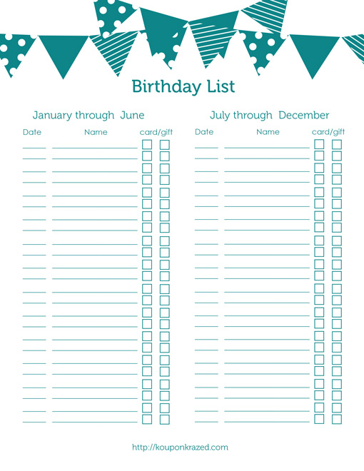 5 Best Images Of Printable Reminder List Free Printable Birthday 