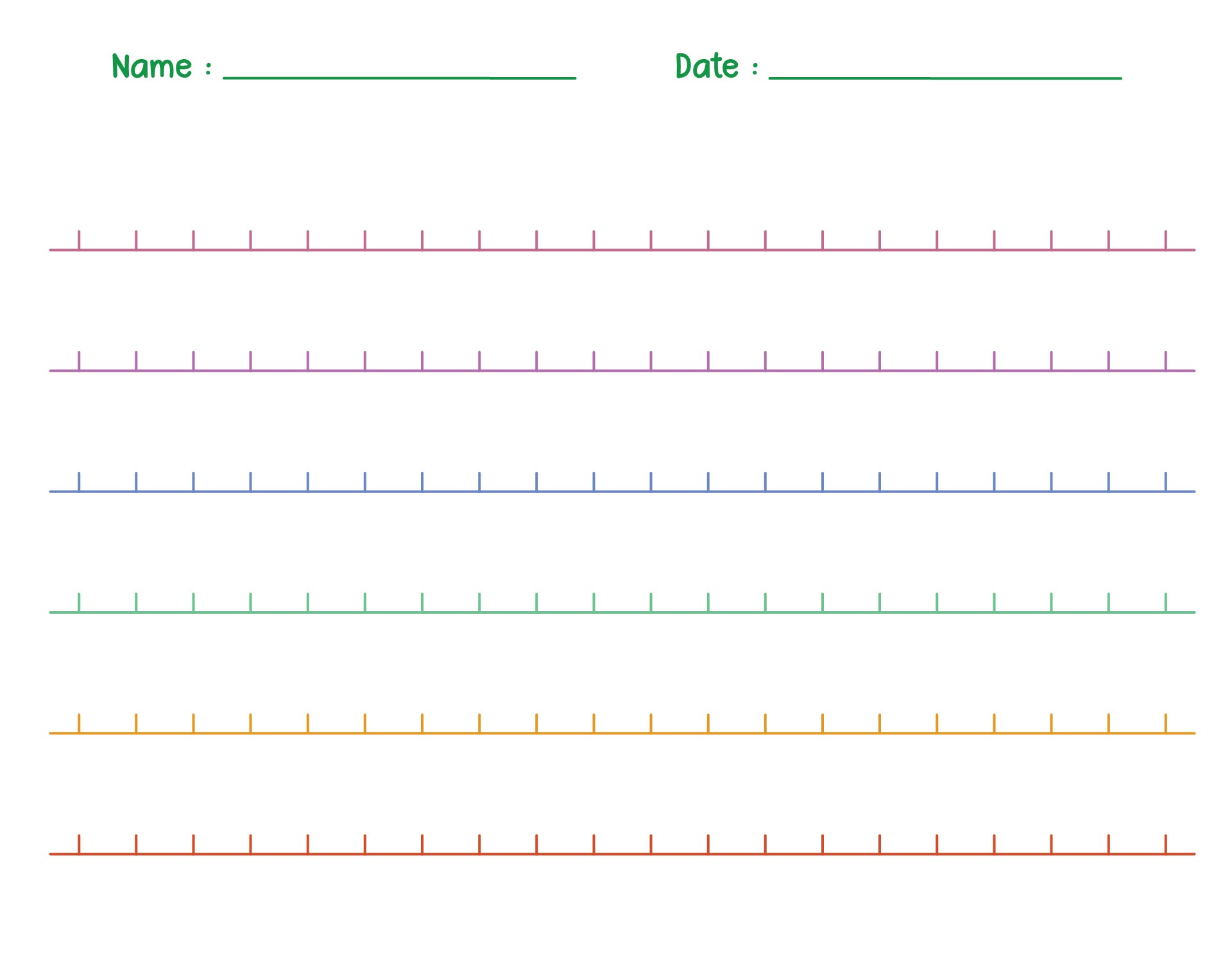 Printable Blank Number Lines Printable Templates