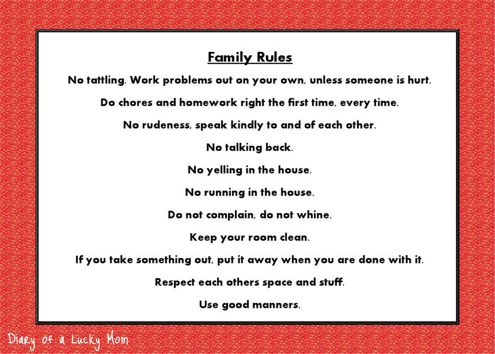 Family rules male pic