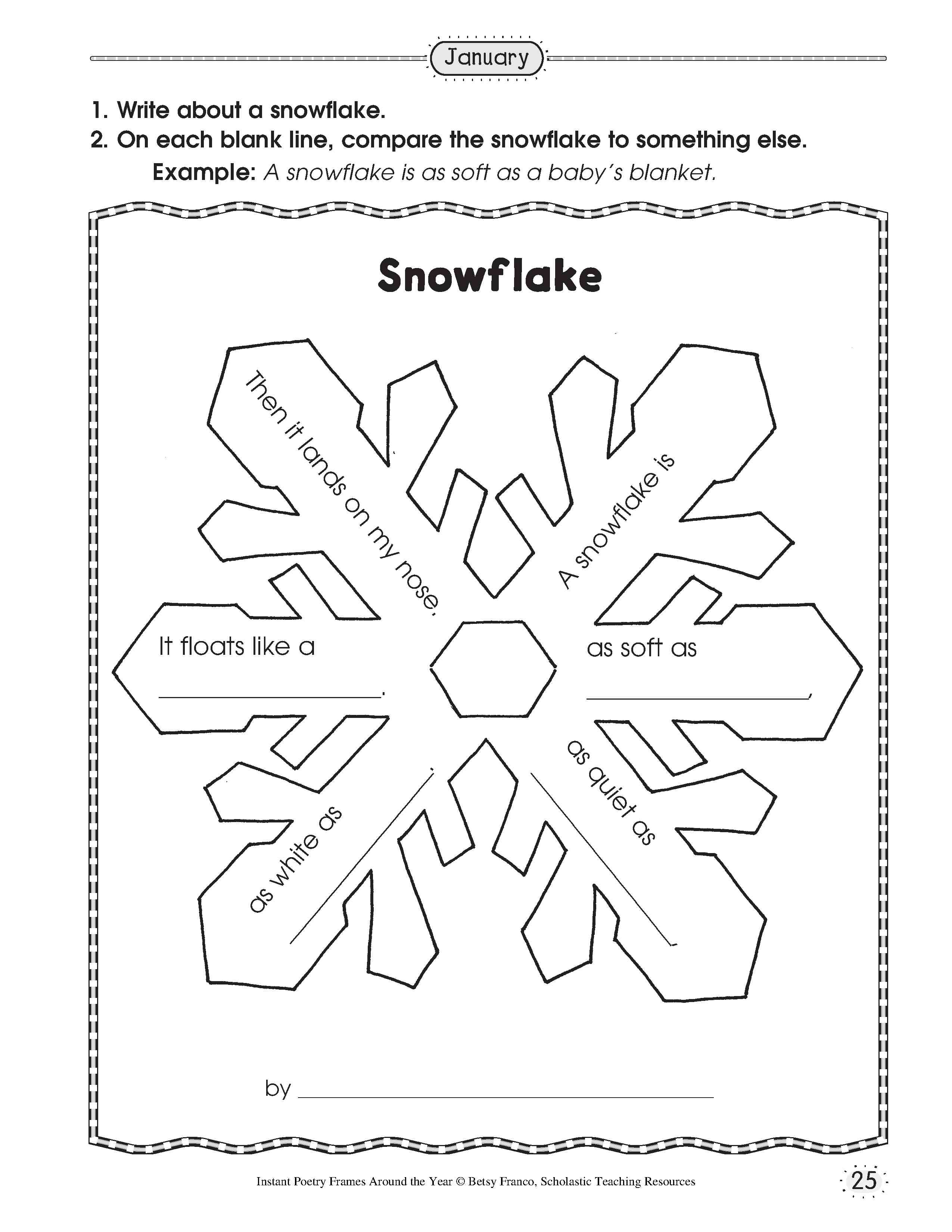 Printable Snowflake Writing Paper Writingmap x fc2