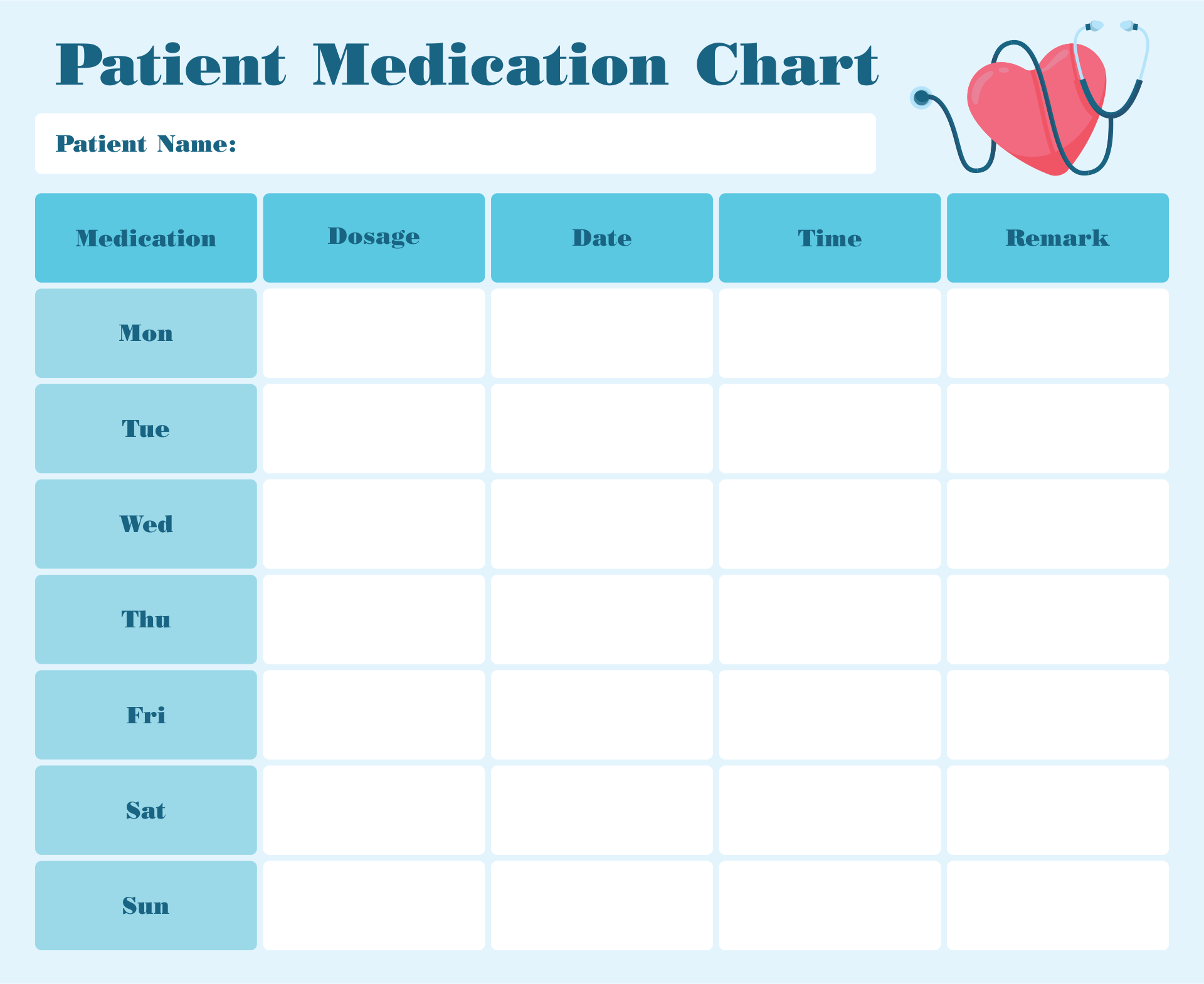 6 Best Images of Drug Medication Chart Printable Patient Medication