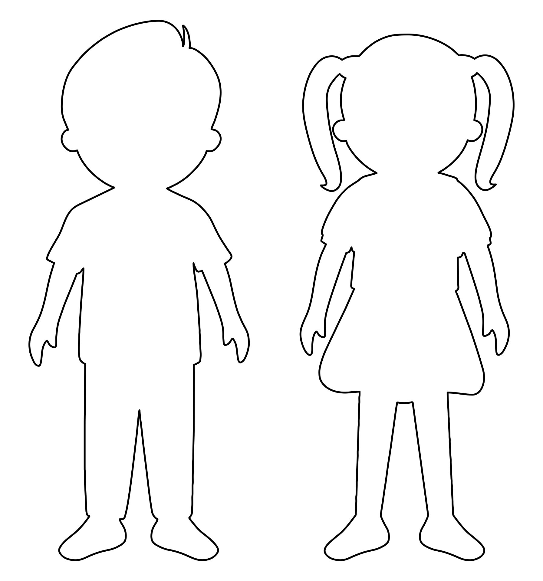 5 Best Images Of Chain People Printable Paper Doll Chain Template