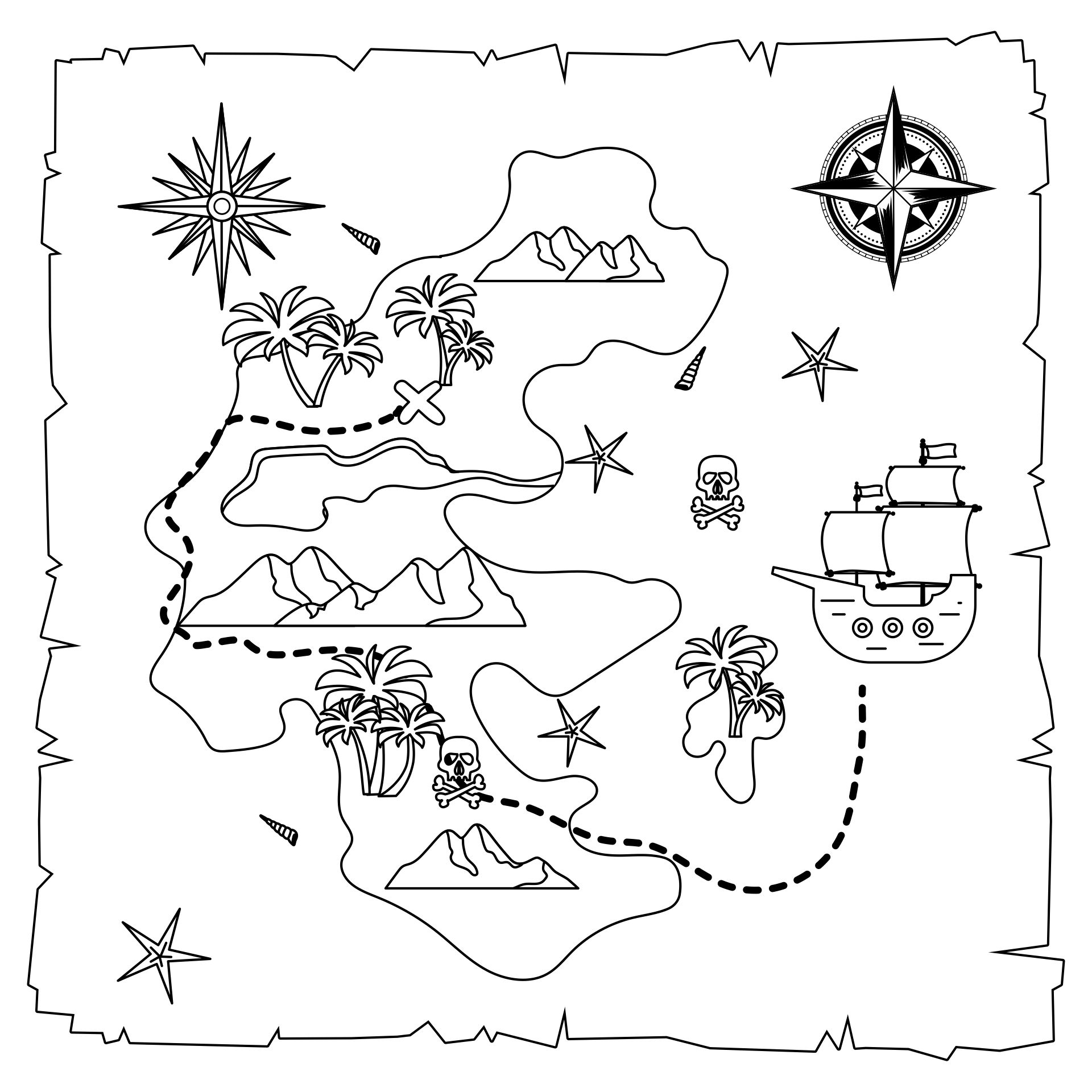 7 Best Images Of Printable Pirate Map Template Printable Pirate