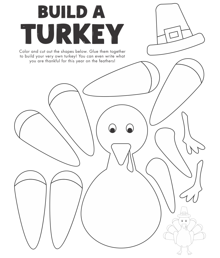 8 Best Images of Printable Thanksgiving Coloring Crafts Free