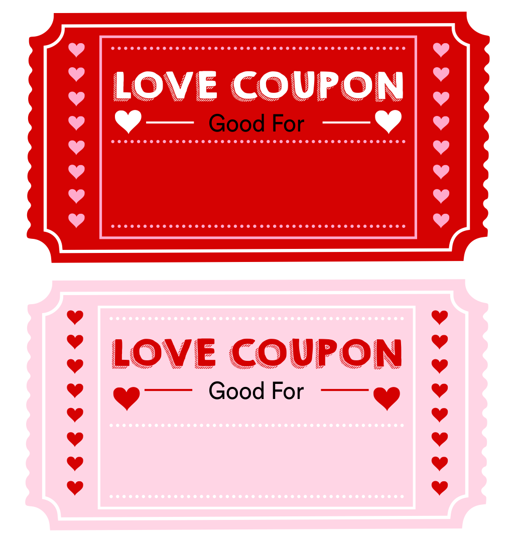 Free Editable Printable Valentine Love Coupon Templates