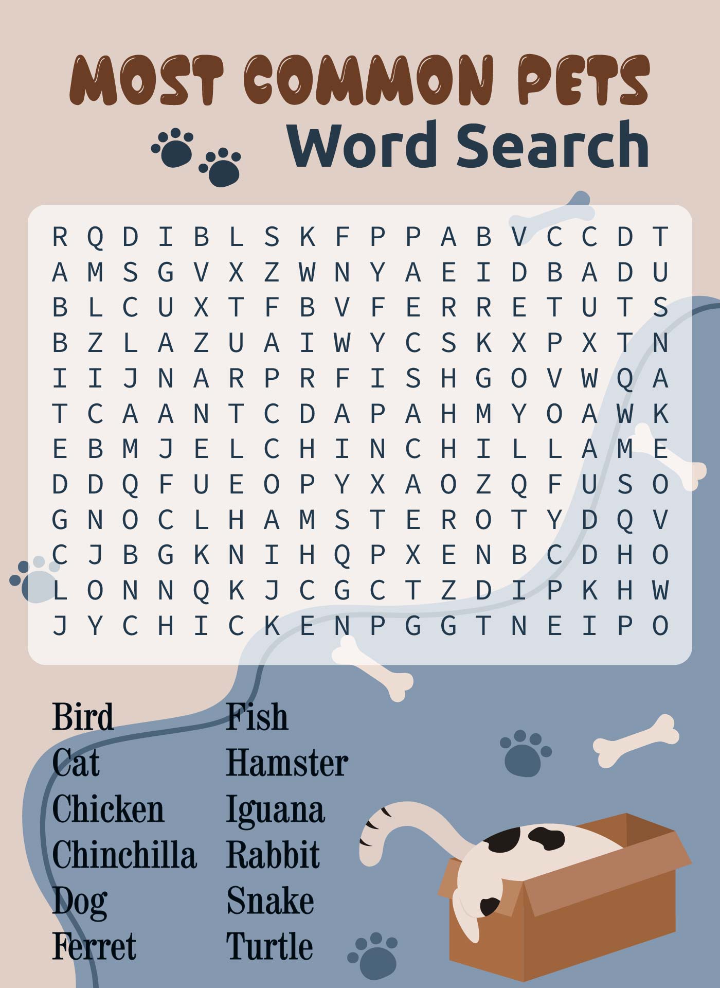 Easy Large Print Word Search Printable