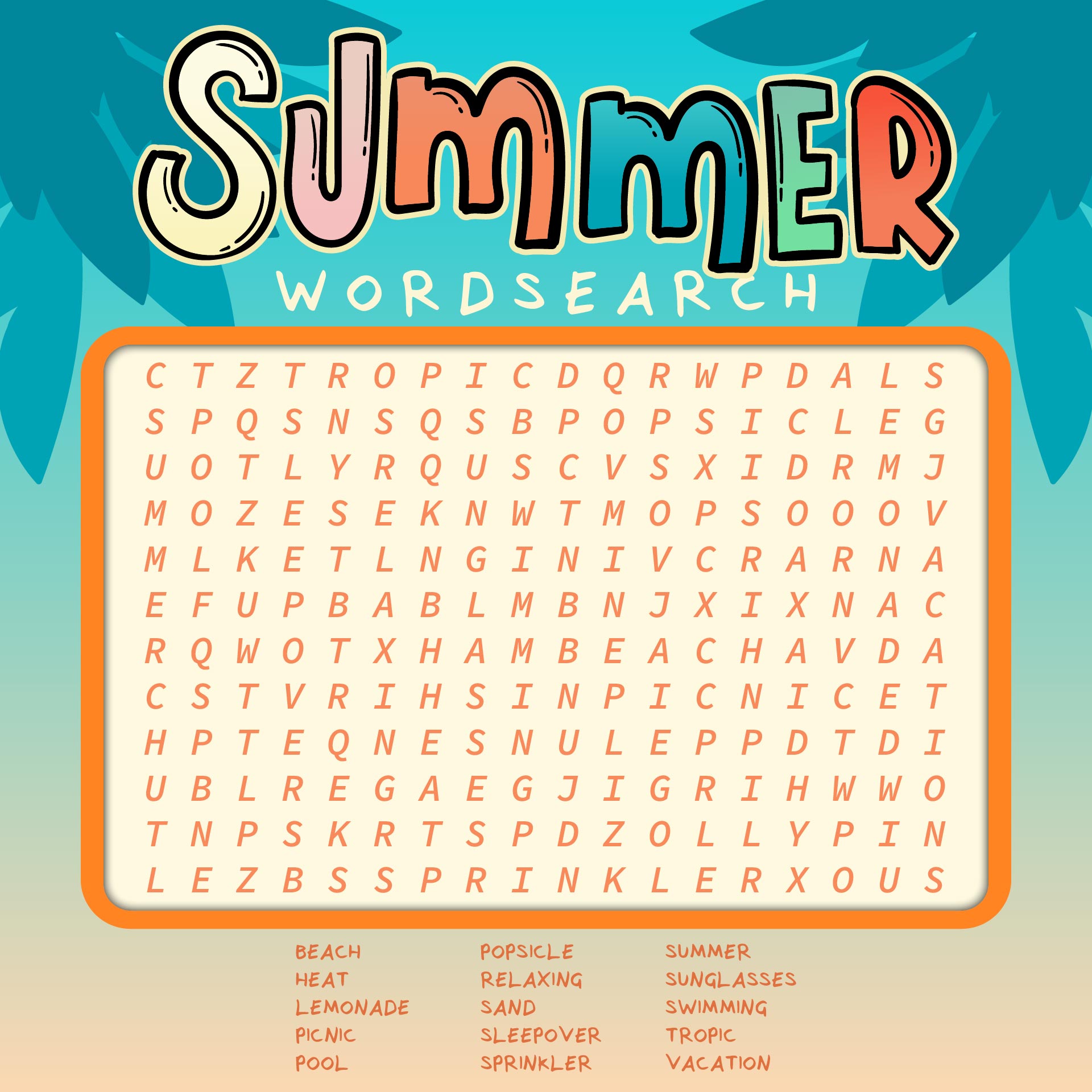 9 Best Images Of Easy Printable Word Searches For Seniors Easy Summer Word Searches Easy Word 