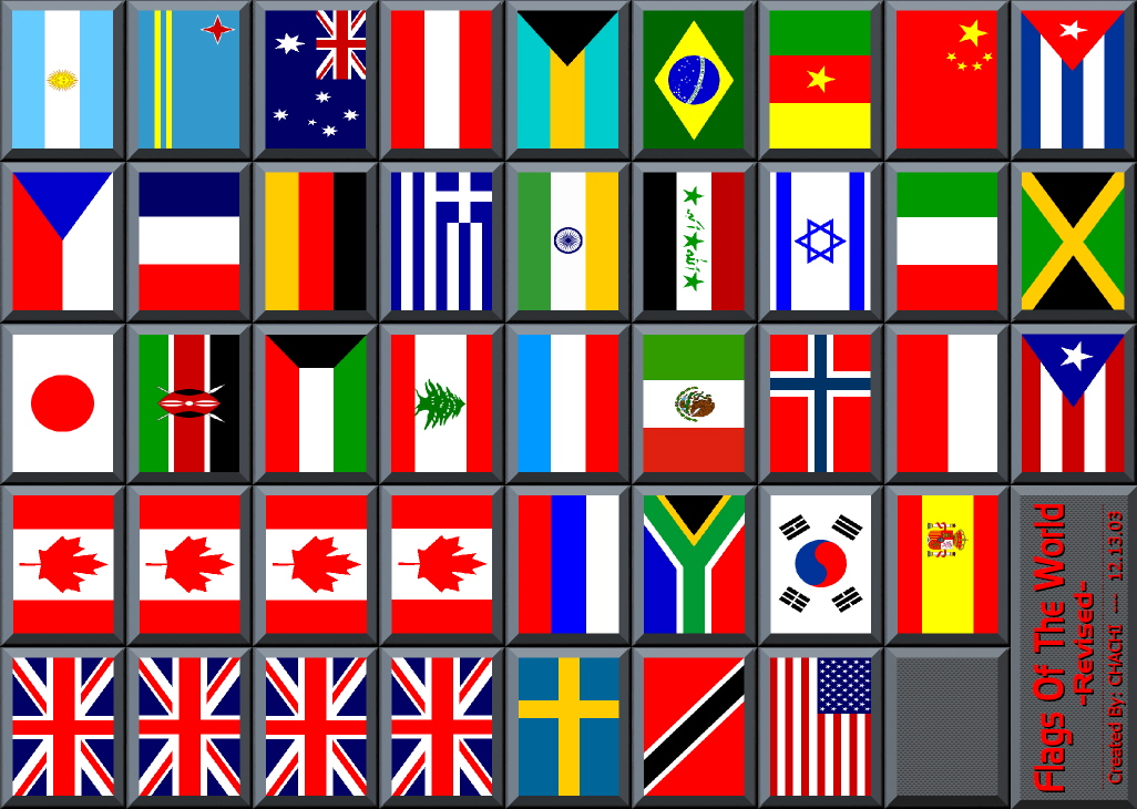 All Flags Of The World With Names Printable