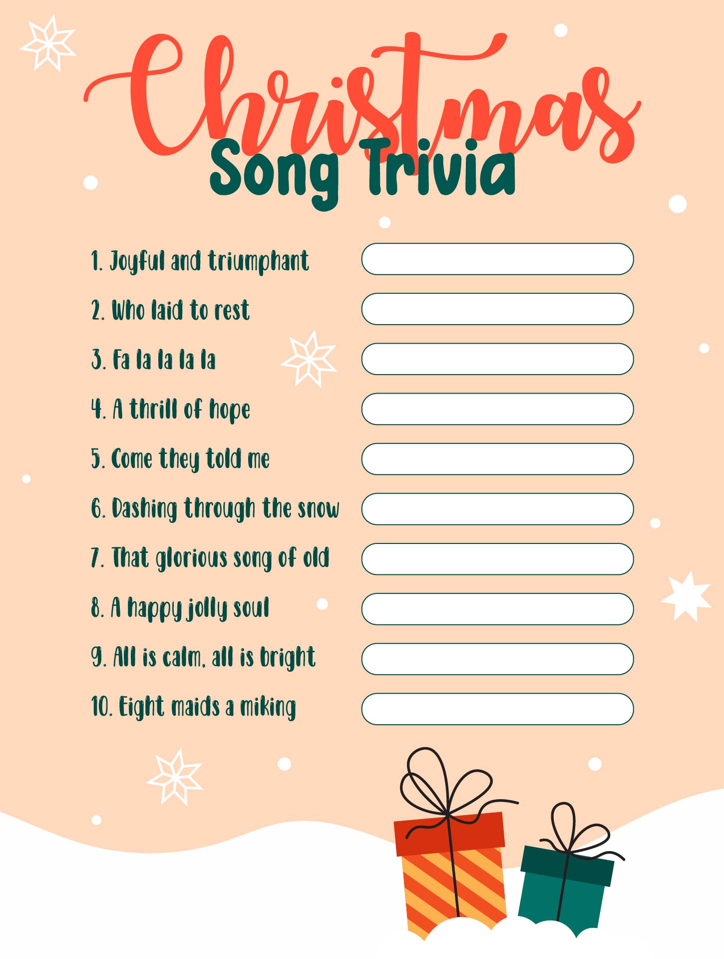 7 Best Images Of Name That Tune Trivia Printable Printable Christmas Song Trivia Printable