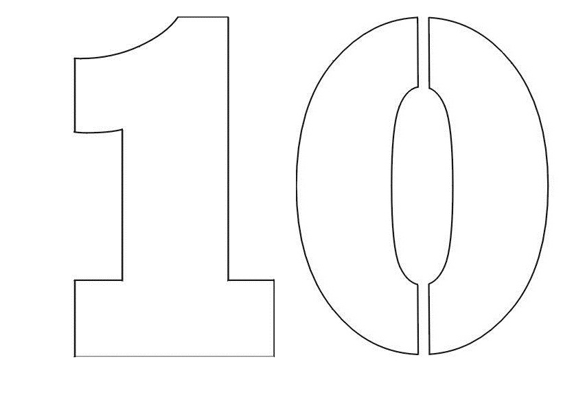 7 Best Images of Medium Printable Stencil Numbers 110 10 Inch Number