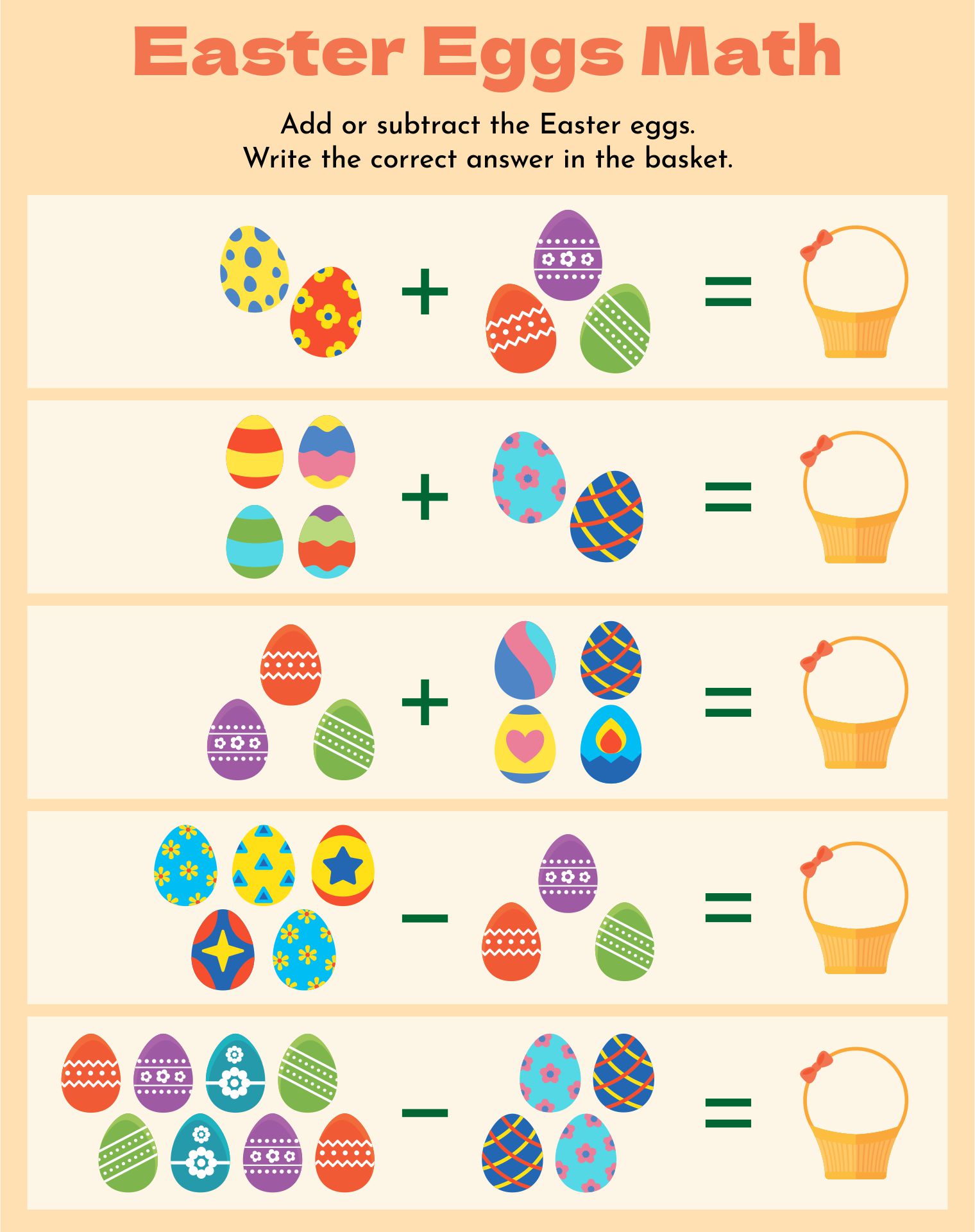 4 Best Images Of Easter Egg Printables For Counting Easter Math Worksheets Printables