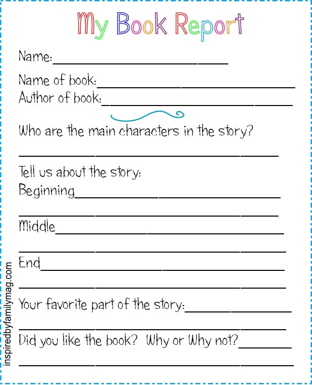 9 Best Images Of Nonfiction Book Report Forms Printable Middle School 