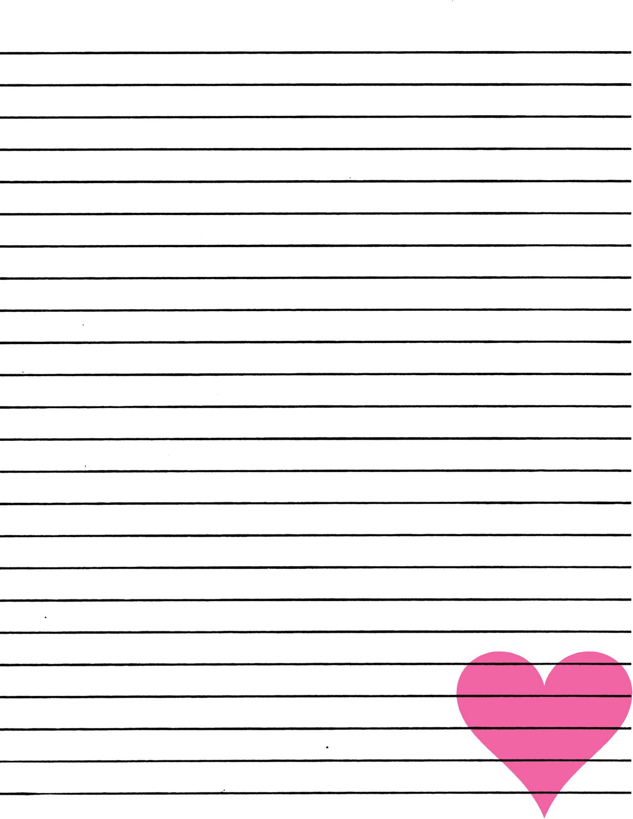 7 Best Images Of Printable Note Paper With Lines Heart Lined Paper Free Printable Lined 