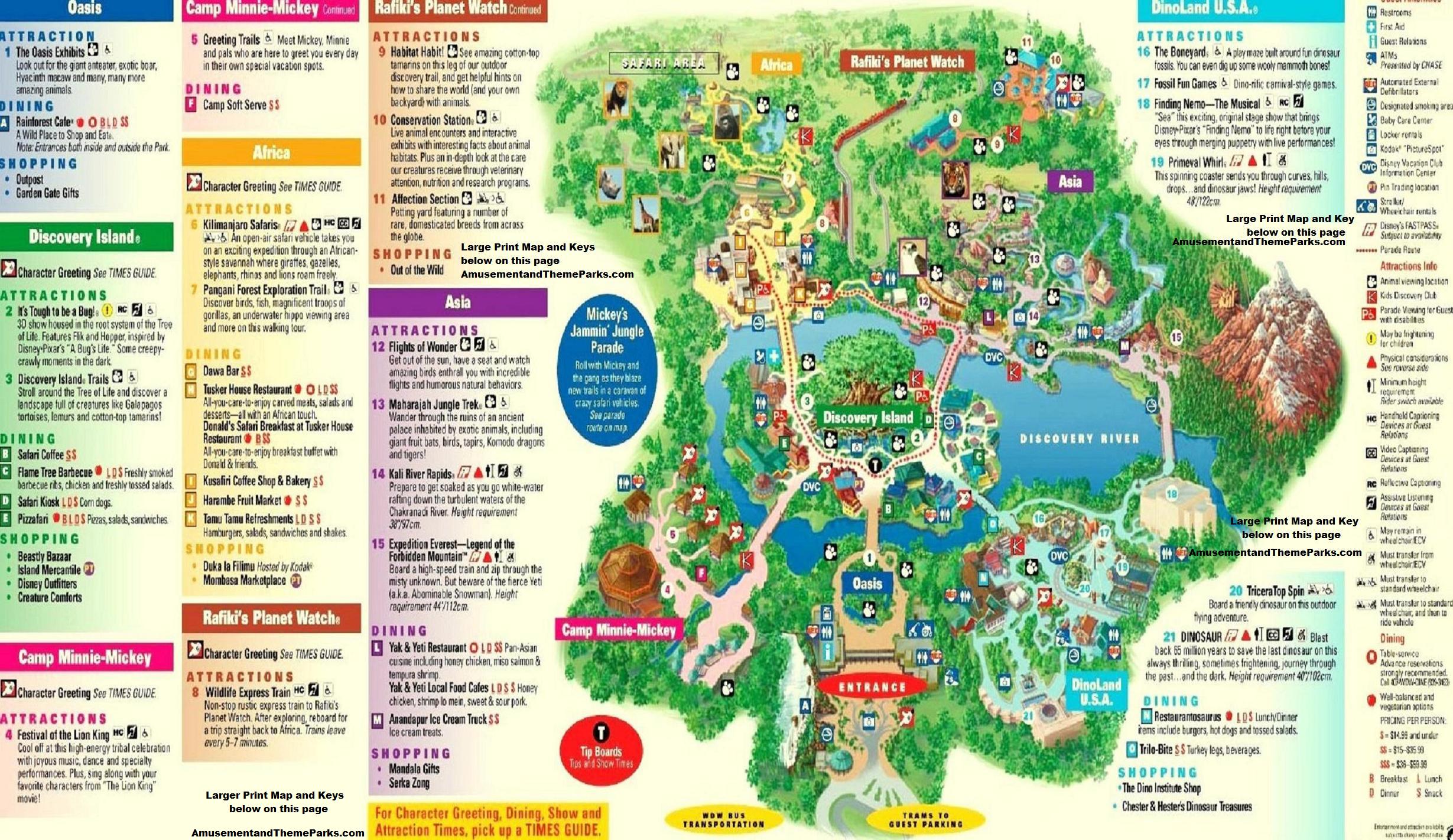 Animal Kingdom Printable Map