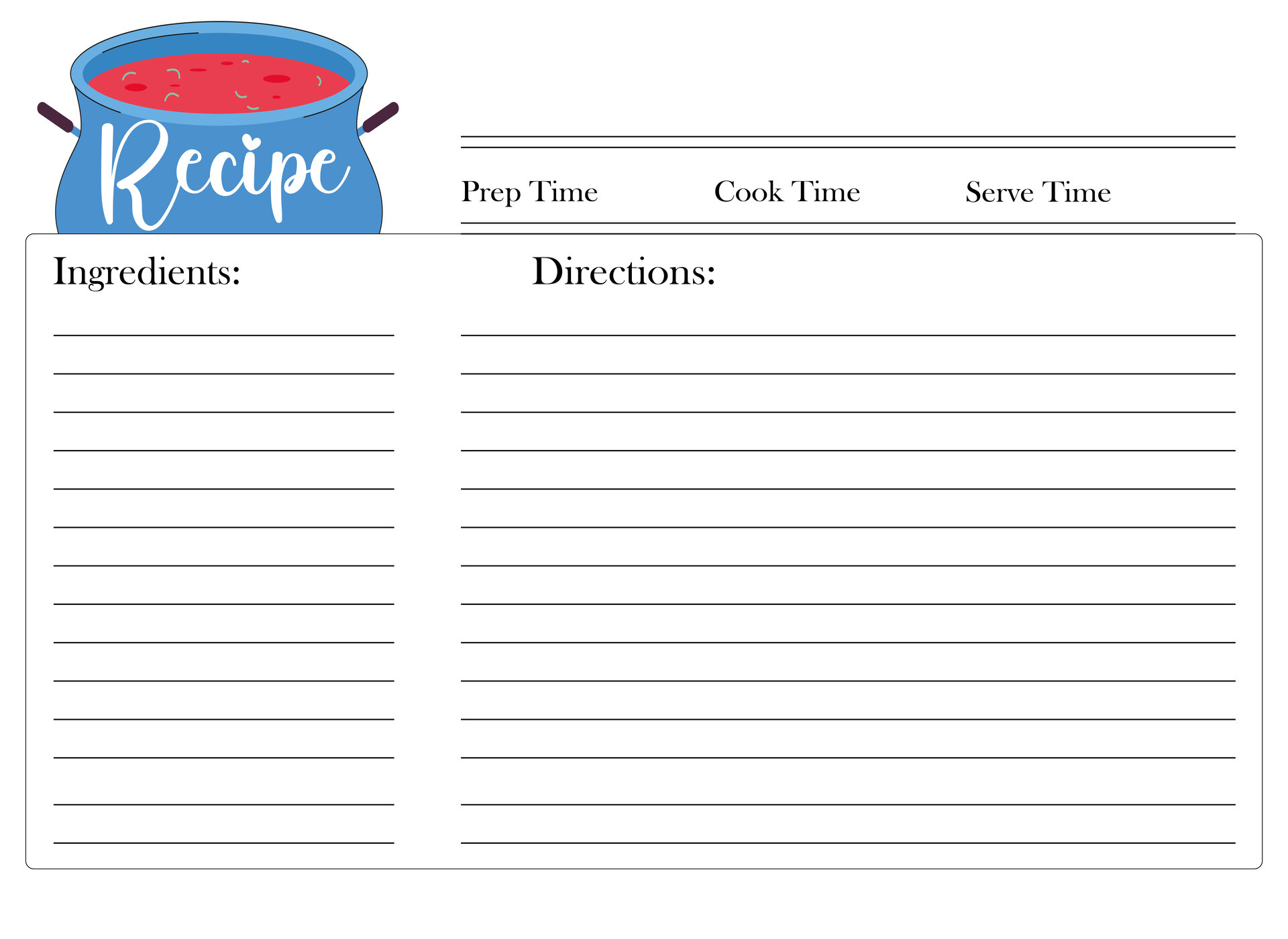 9 Best Images Of Blank Printable Recipe Cards Blank Recipe Card 