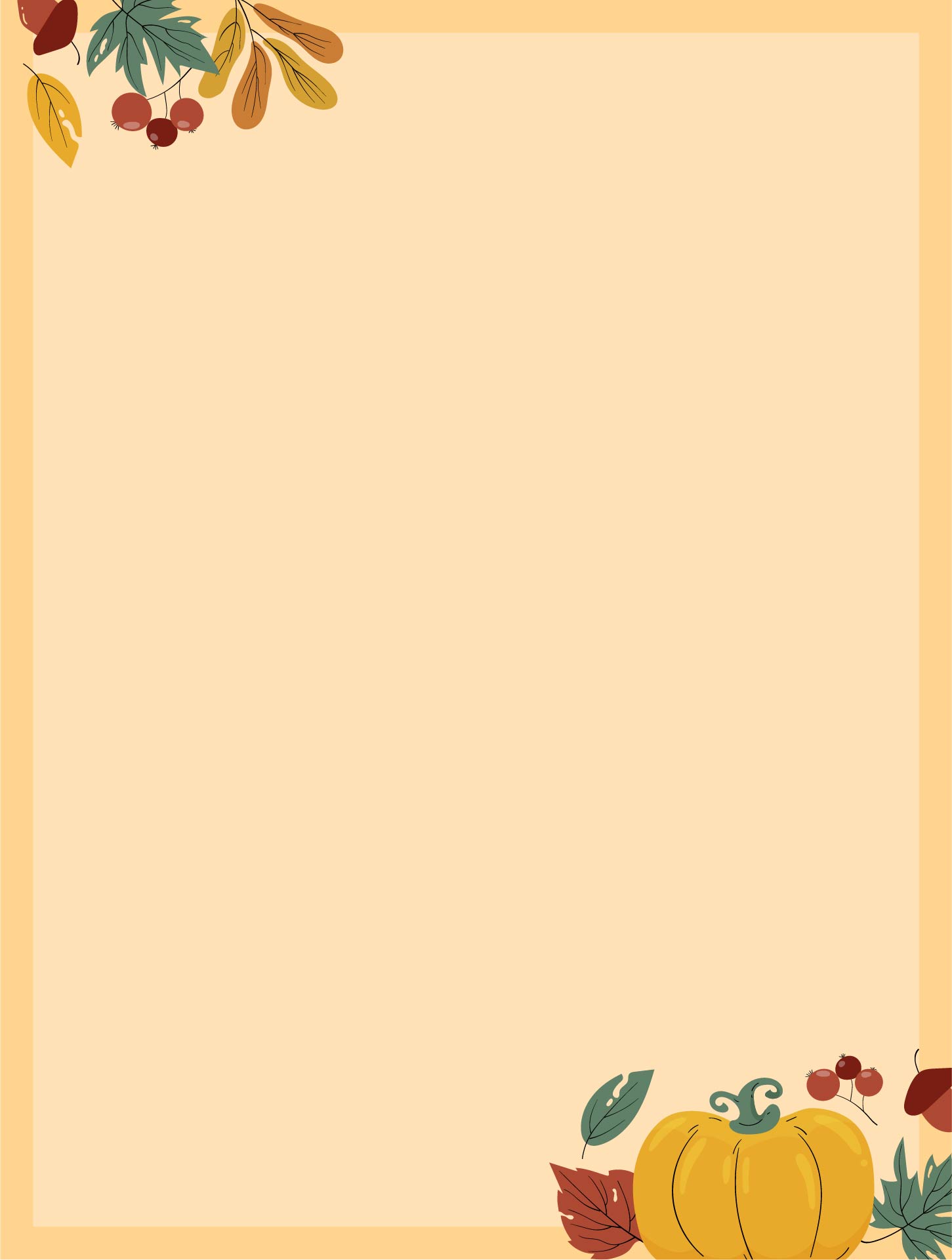 7 Best Images Of Pumpkin Border Free Downloadable Printable Paper 