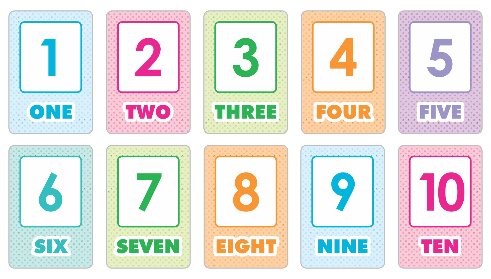 9 Best Images of Printable Number Cards - Printable Number Flash Card 1
