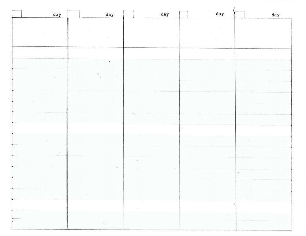 8 Best Images Of 5 Day Week Blank Calendar Printable 5 Day Work Week Planner Template 5 Day