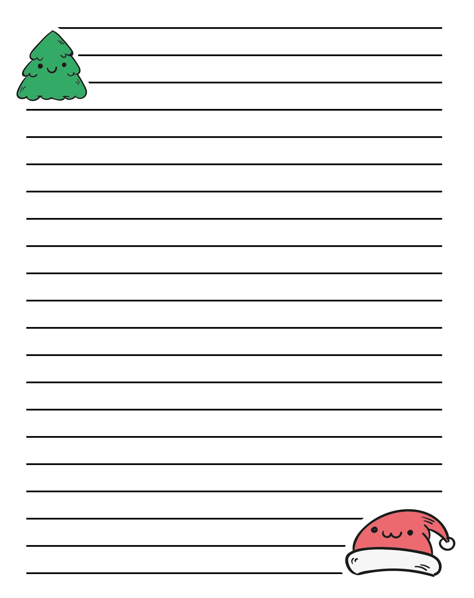 6 Best Images Of Christmas Writing Paper Template Printable Christmas Tree Writing Paper Free