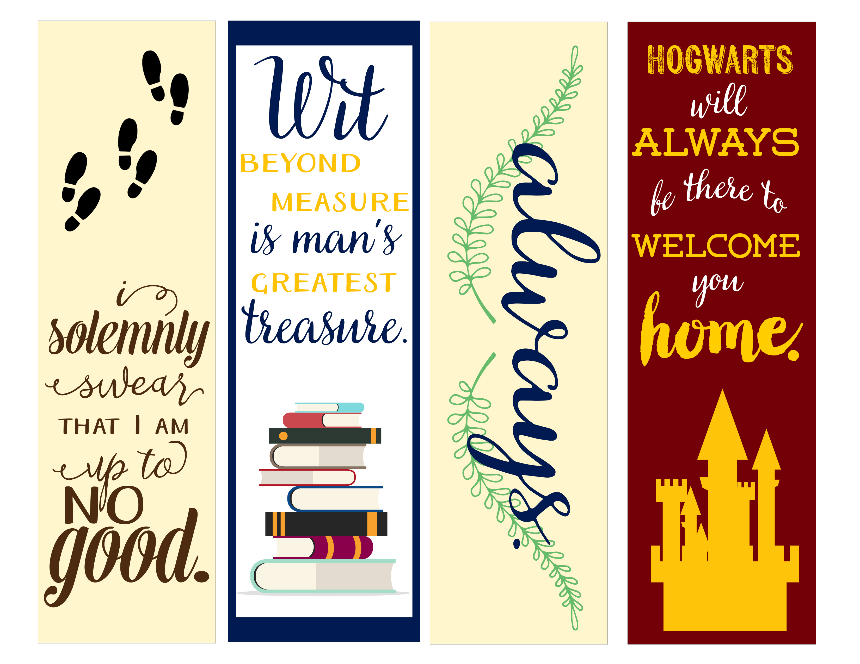 Free Printable Bookmarks Harry Potter Free Templates Printable