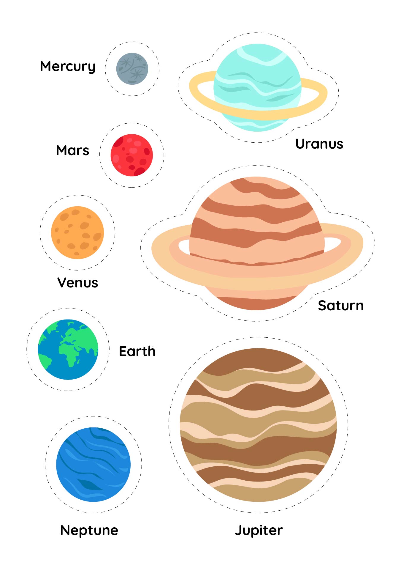 Cut Outs Printable Free Printable Solar System Planets