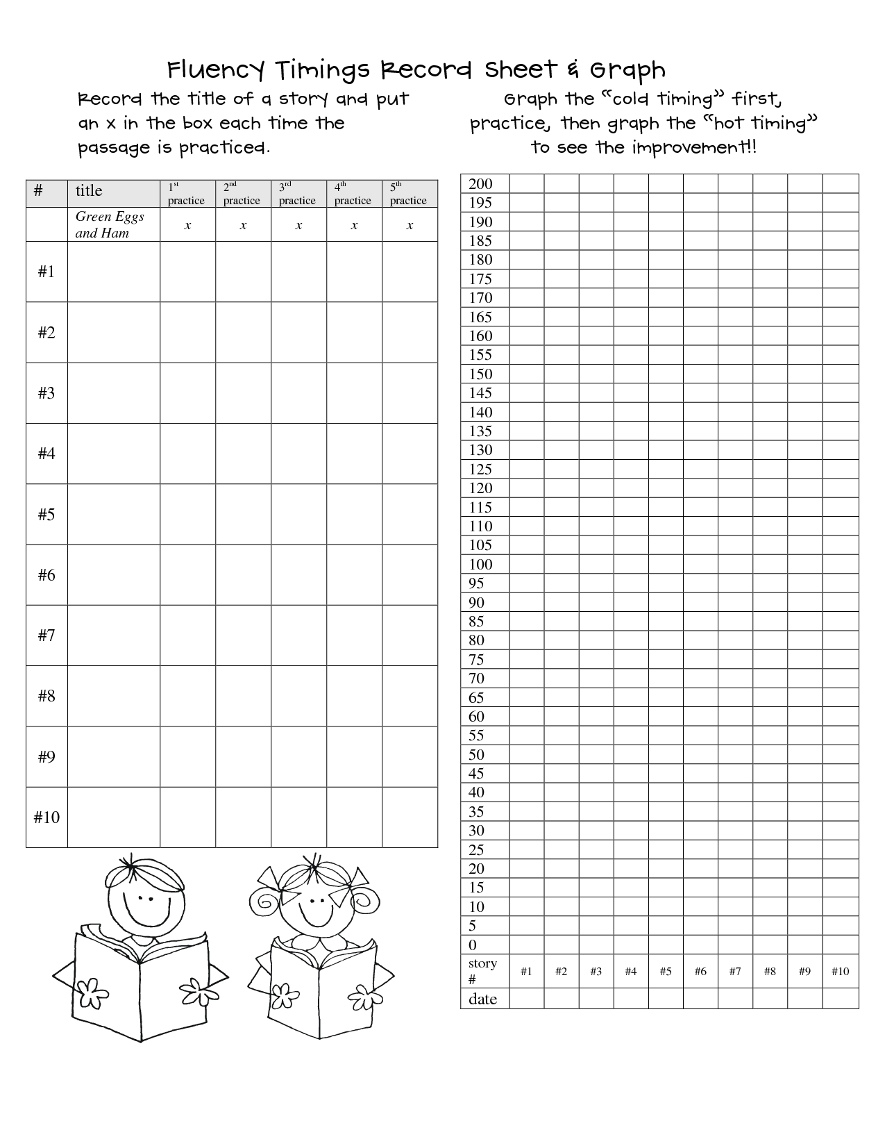 Printable Fluency Graph Printable Word Searches