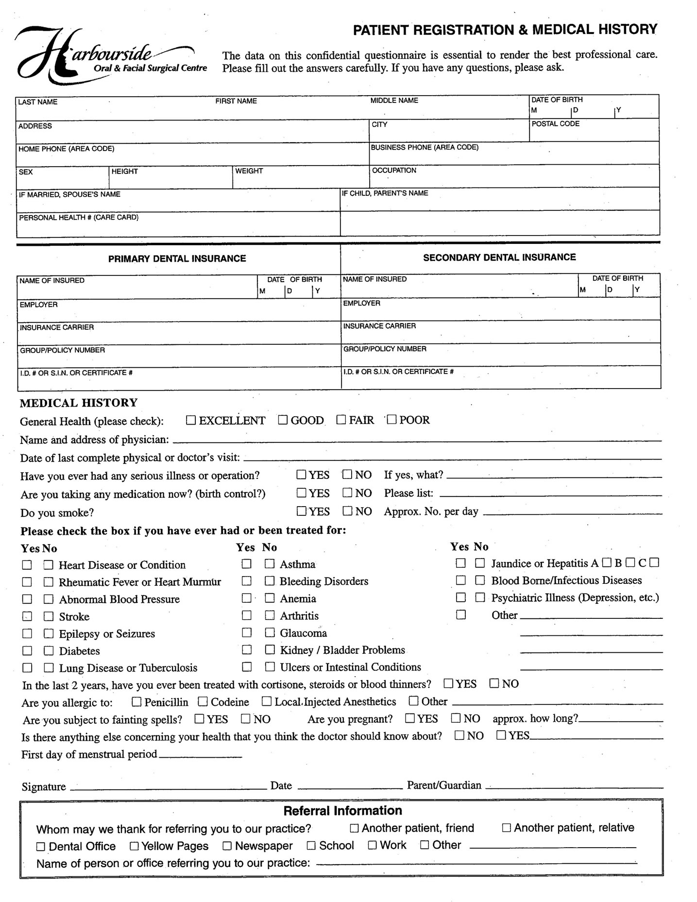 Best Images Of Free Printable Forms Medical Office Medical Patient Registration Form