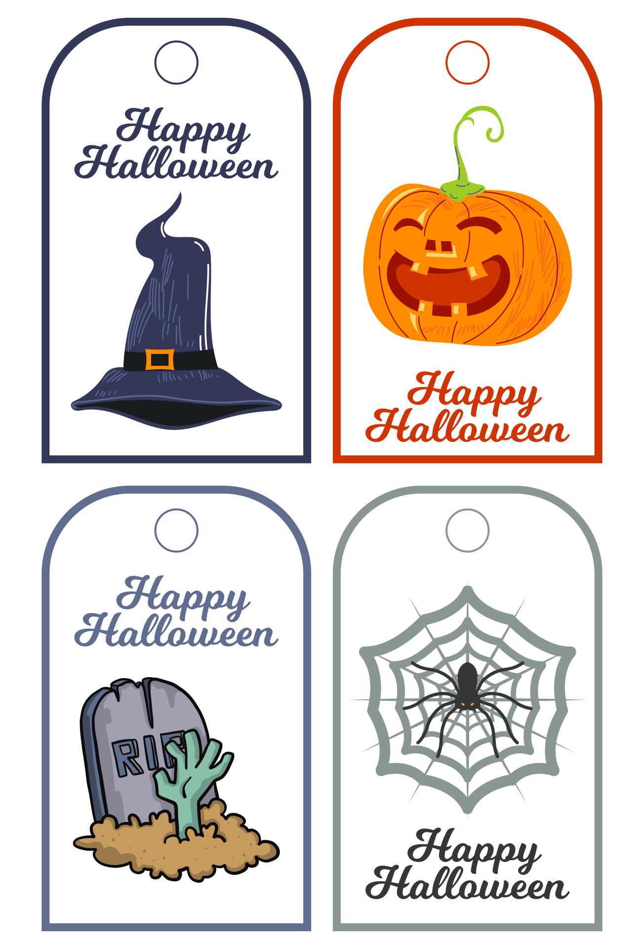 Free Downloadable Halloween Tags