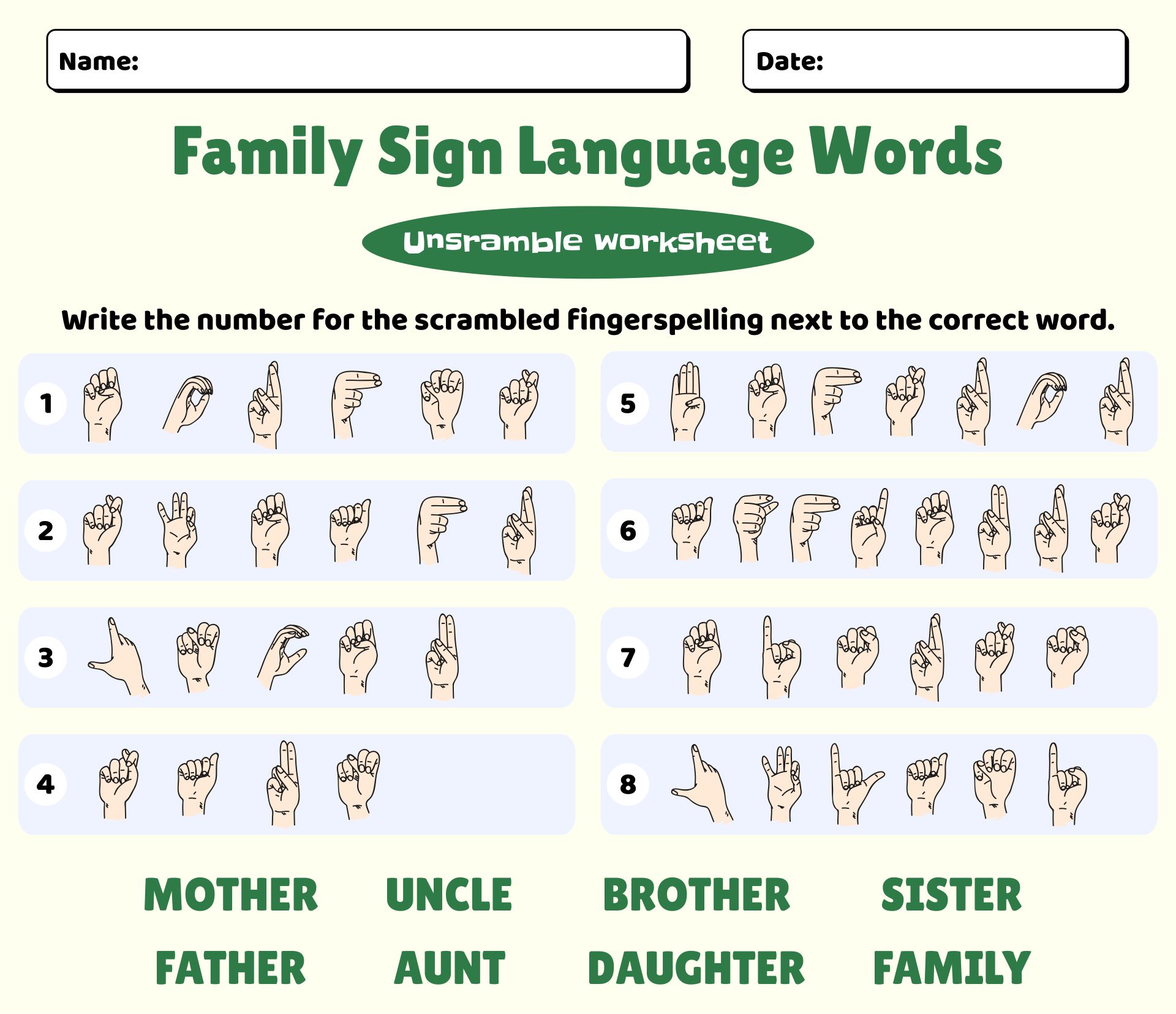 4 Best Images Of Sign Language Words Printable Worksheets Sign Language Words Worksheet 