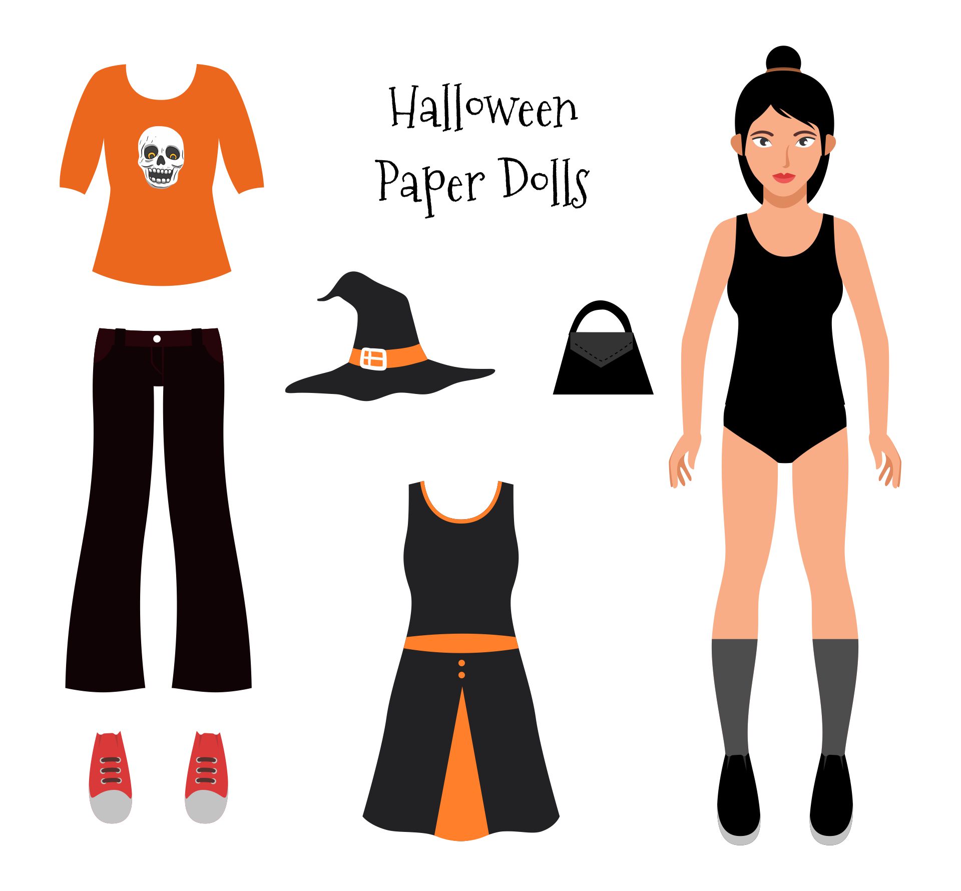 8 Best Images Of Free Printable Halloween Paper Dolls Free Printable