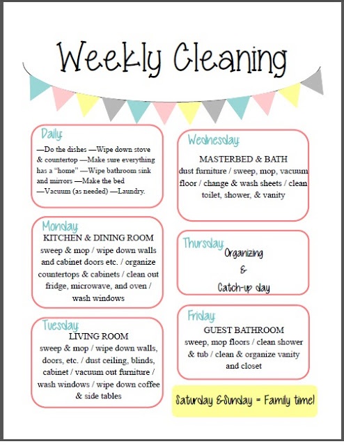 weekly-cleaning-schedule-free-printable-weekly-cleaning-schedule-weekly-cleaning-cleaning