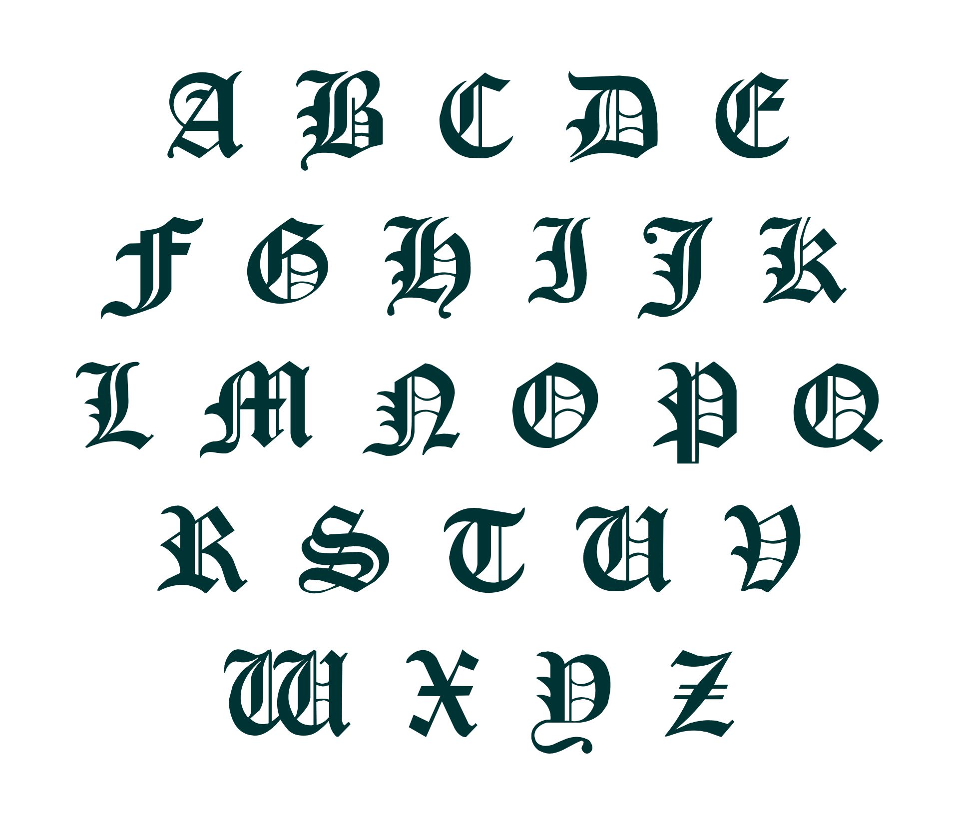 5 Best Images Of Printable Old English Alphabet A Z Gothic Old 