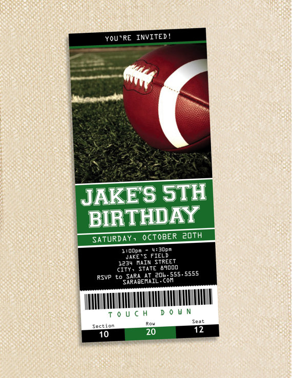 6 Best Images Of Free Printable Football Ticket Template Free Printable Football Birthday 