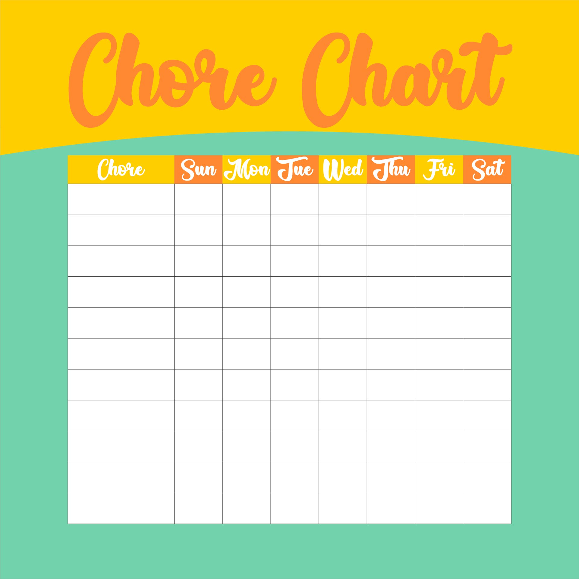 Free Printable Housekeeperchore Chart Templates