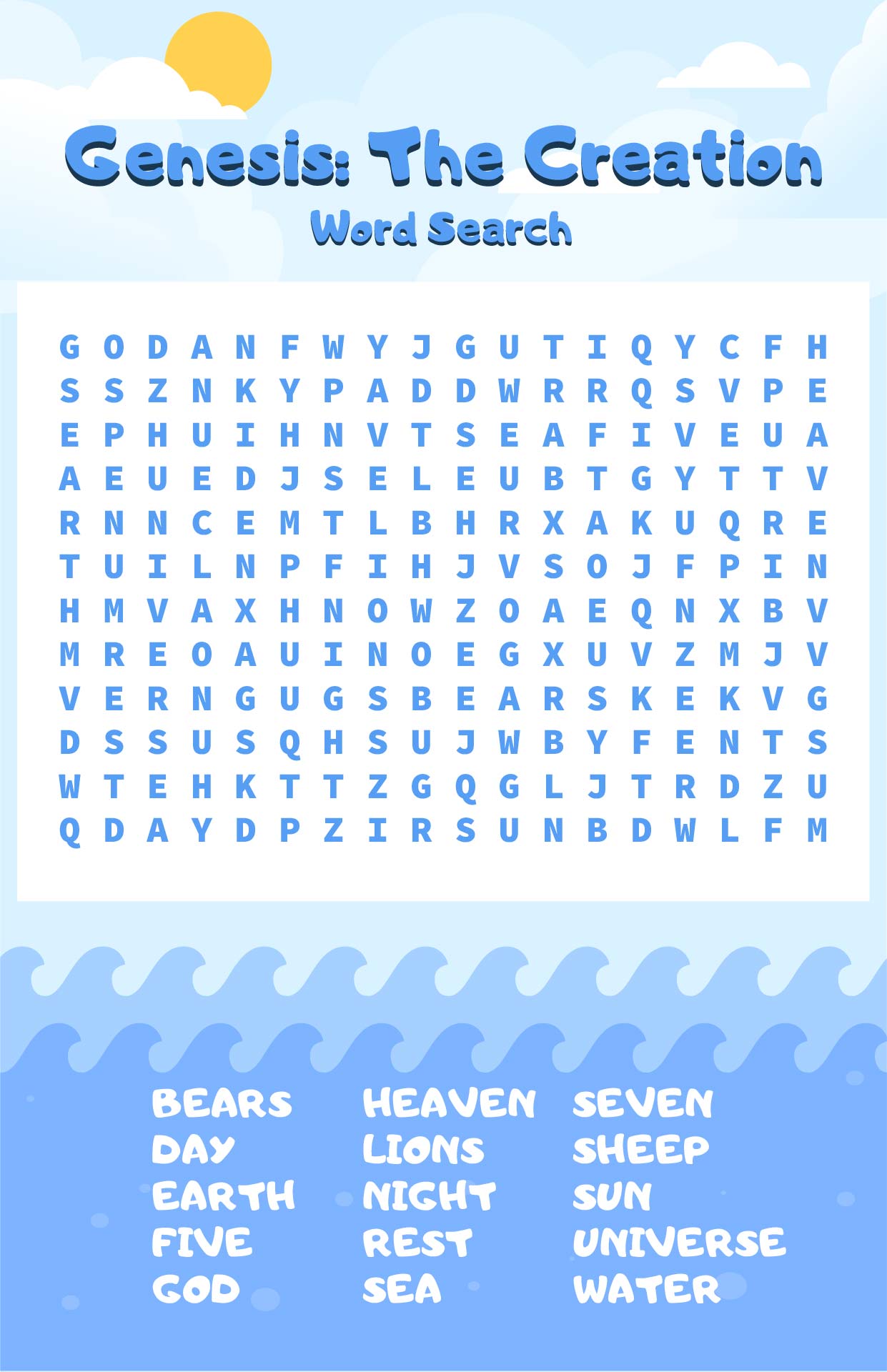 4 Best Images Of Creation Word Search Printable Bible Creation Word Search Printable Word