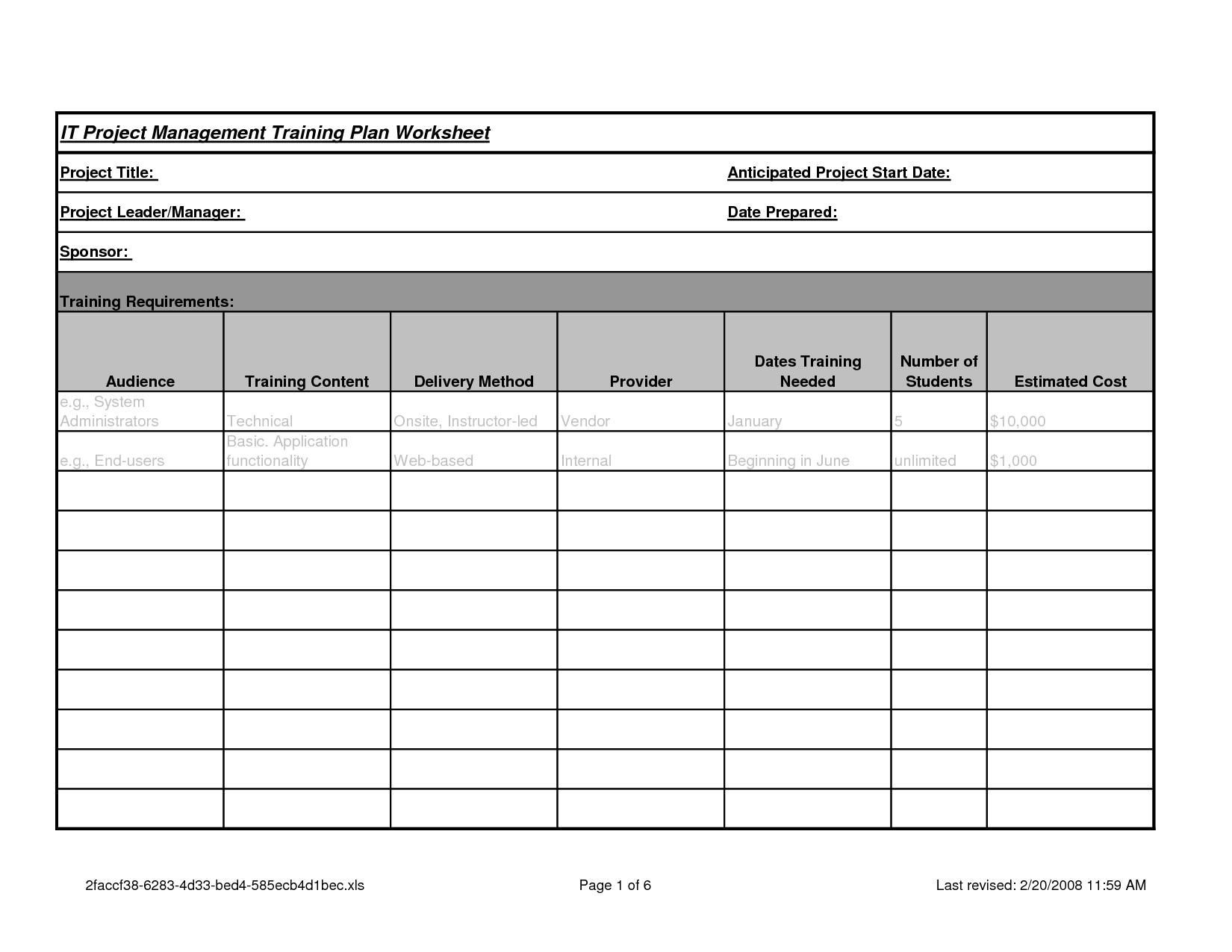 8 Best Images Of Printable Project Template Project Management Task 