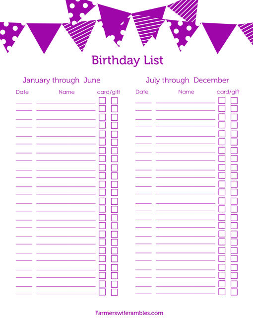 8 Best Images Of Birthday List Template Printable Employee Birthday 