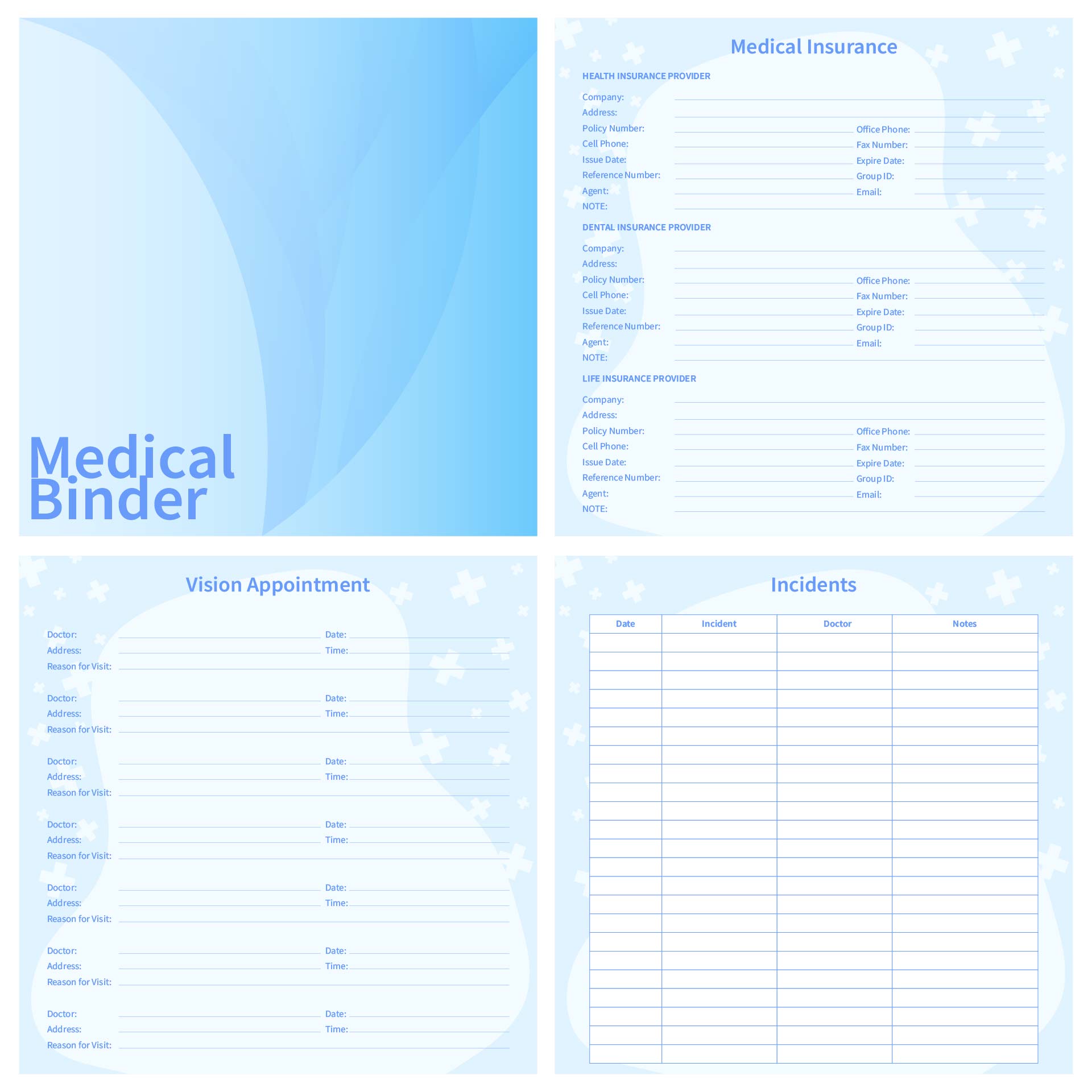 5 Best Images Of Free Printable Medical Binder Forms Free Printable 