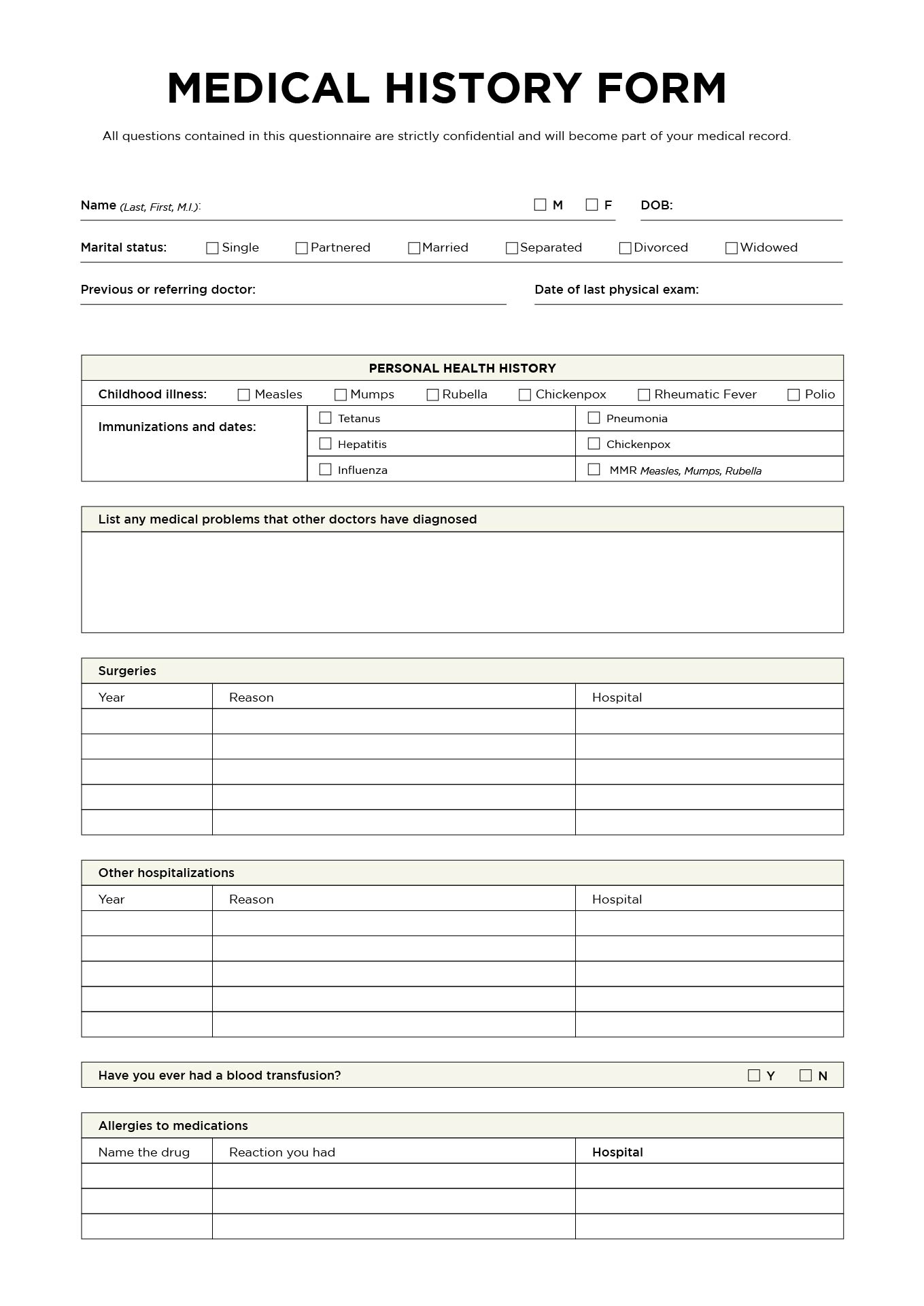 Vet Record Template