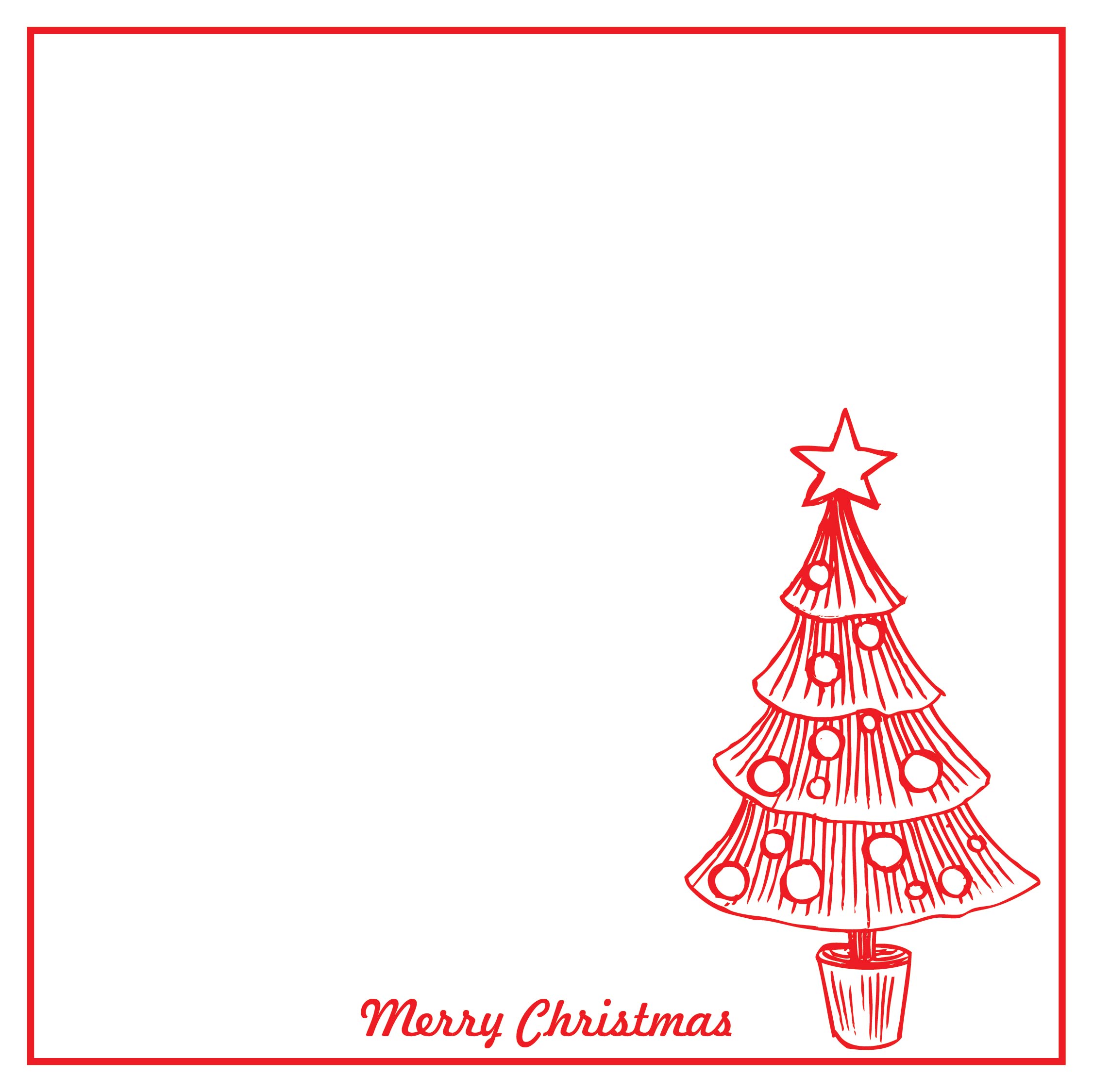 Printable Cute Christmas Card Template