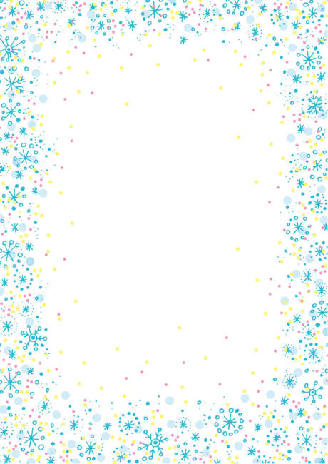 4 Best Images Of Free Printable Winter Stationary Borders Star Border Paper Printable Winter 