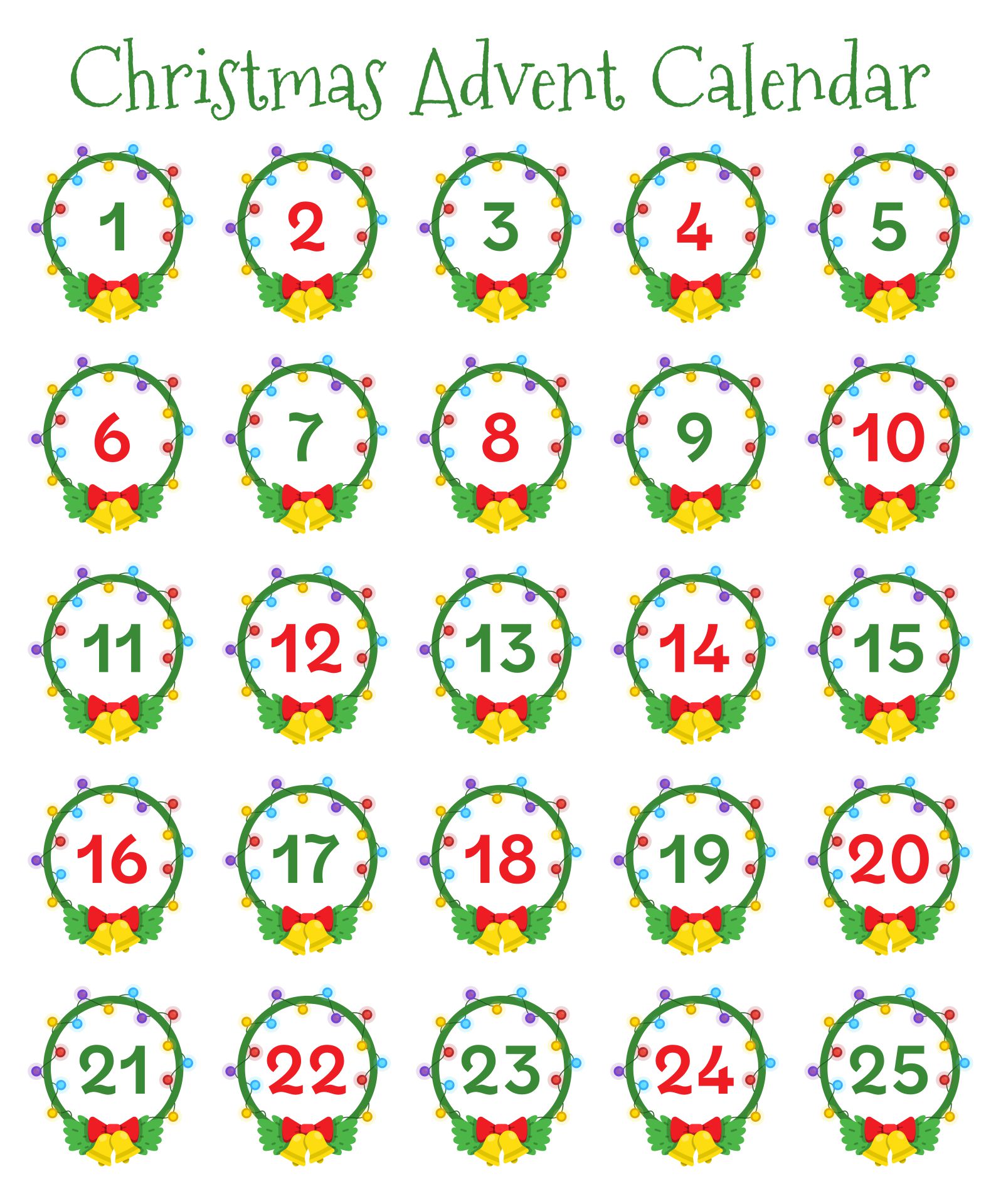 6 Best Images Of Christmas Countdown Number Printables Free Printable 