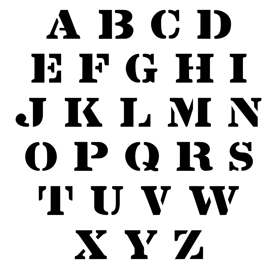 Free Printable Alphabet Stencils Template Printable Templates