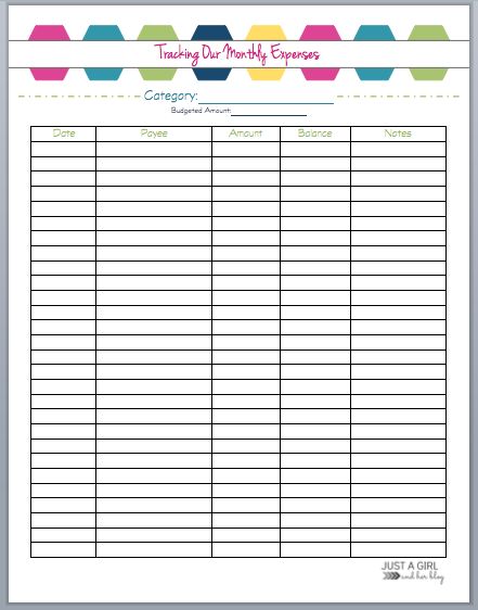 8 Best Images Of Printable Expense Sheets Only Tracking Expenses 