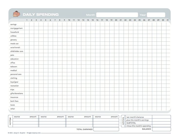 5 Best Images Of Daily Spending Log Printable Free Printable Monthly Budget Log Free