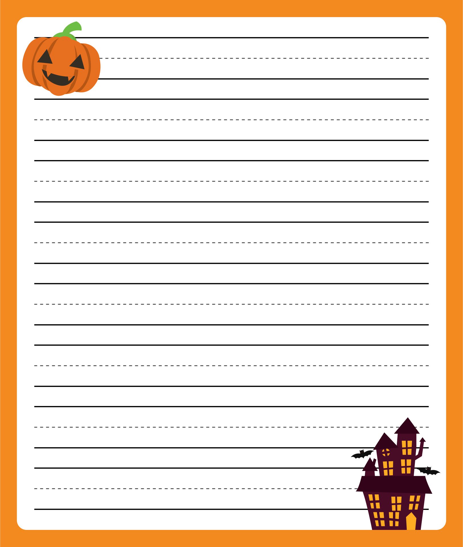 5 Best Images Of Printable Halloween Writing Templates Halloween