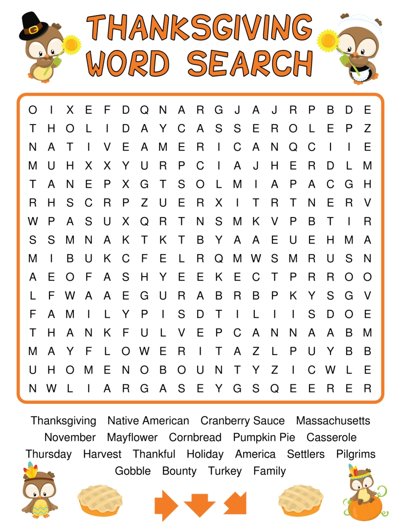 6 Best Images Of Thanksgiving Word Search Printable For Adults Free Printable Thanksgiving