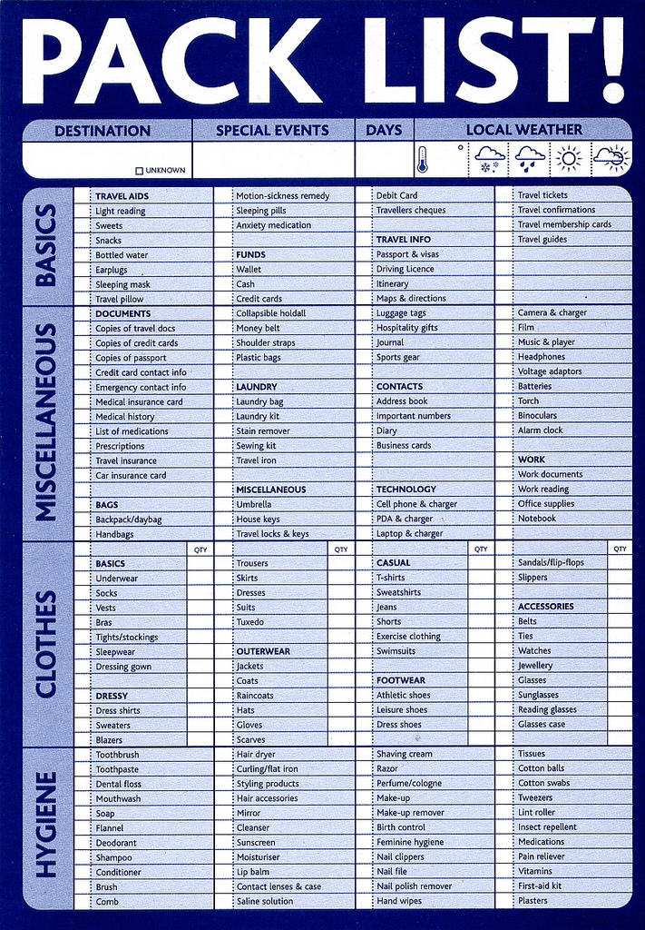 packing-checklist-printable