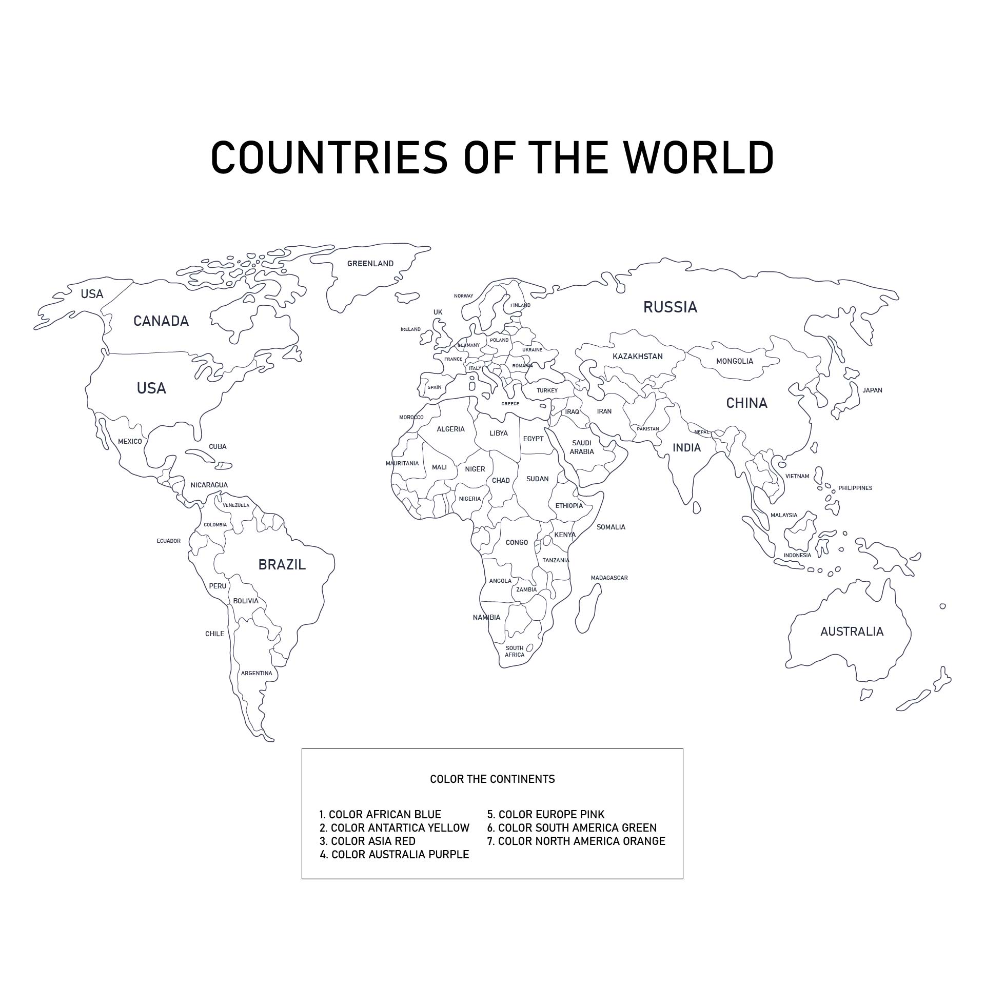 5 Best Images Of World Map Printable Worksheet World Map Worksheet 